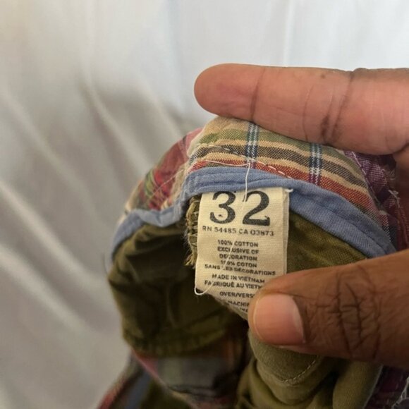 Mens American Eagle Plaid Casual Shorts Sz 32 100% Cotton - Picture 5 of 5